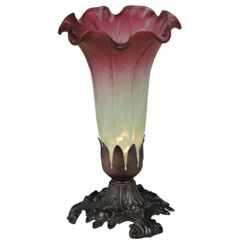 8H Seafoamcranberry Pond Lily Accent Lamp