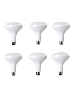 Led Br40 2700K 120 Cri80 Ul 15W 75W Equivalent 25000Hrs Lm1100 Dimmable Input Voltage 120V 6 Pack