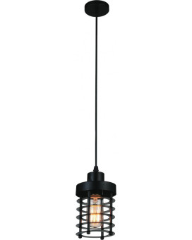 1 Light Down Mini Pendant With Black Finish