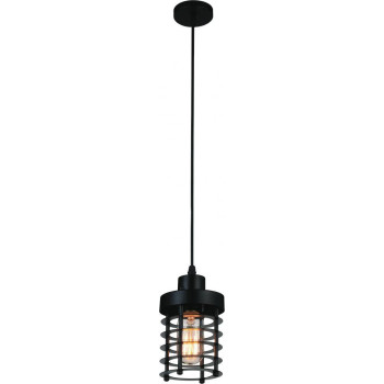 1 Light Down Mini Pendant With Black Finish