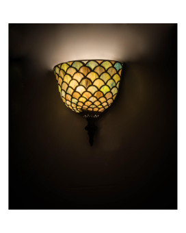 8W Tiffany Fishscale Wall Sconce