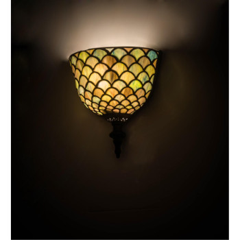 8W Tiffany Fishscale Wall Sconce