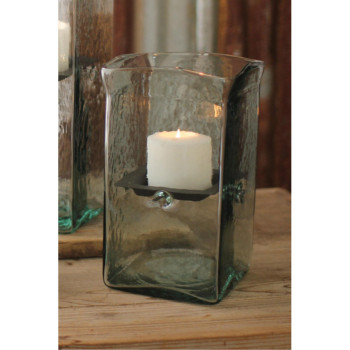 Square Candle Hurricane Small 6X6X11