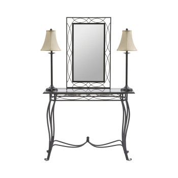 Esther 4Piece Set Includes Table Mirror 2 Lamps