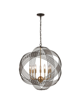 Concentric 26 Wide 7Light Chandelier Oil Rubbed Bronze