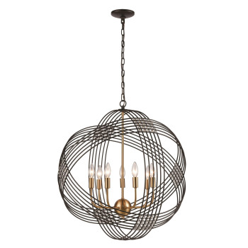 Concentric 26 Wide 7Light Chandelier Oil Rubbed Bronze