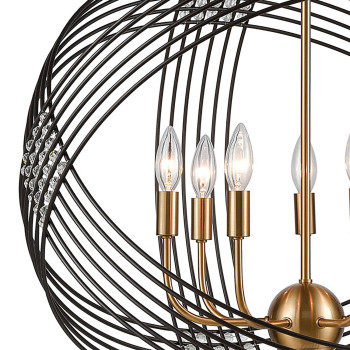 Concentric 26 Wide 7Light Chandelier Oil Rubbed Bronze