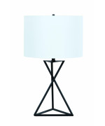 Drum Table Lamp White And Black