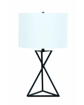 Drum Table Lamp White And Black