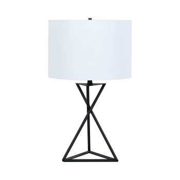 Drum Table Lamp White And Black