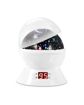 Led Projector Lamp Kids Night Light Star Moon Projection Night Lamp 360 Rotation Timer For Children Bedroom