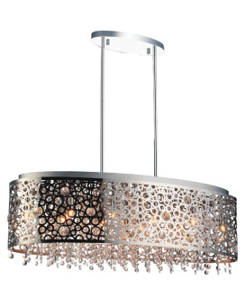 11 Light Drum Shade Chandelier With Chrome Finish