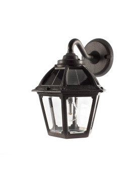 Polaris Solar Wall Light Black