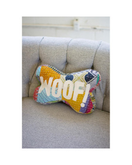 Woof Kantha Bone Pillow