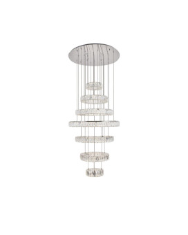 Monroe Integrated Led Chip Light Chrome Chandelier Clear Royal Cut Crystal