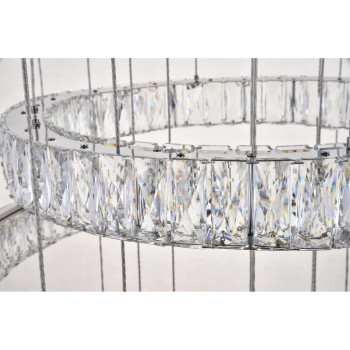 Monroe Integrated Led Chip Light Chrome Chandelier Clear Royal Cut Crystal