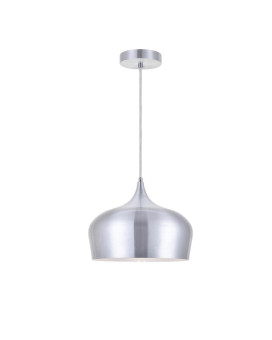 Nora 1 Light Burnished Nickel Pendant