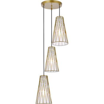 Modesta 3 Light Brass Pendant