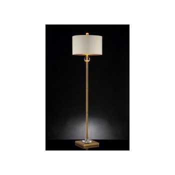 6325Inch Perspicio Solid Crystal Orb Gold Column Floor Lamp