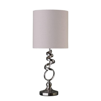 215Inch Milo Abstract Brushed Silver Metal Table Lamp