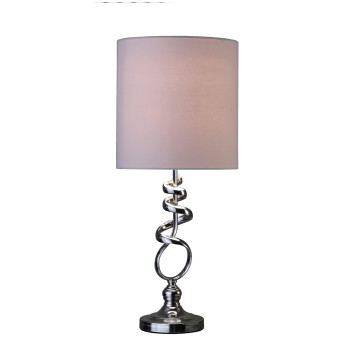 215Inch Milo Abstract Brushed Silver Metal Table Lamp