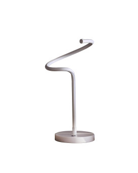 19Inch Led Matte White Curvilinear Scurve Spiral Tube Led Table Lamp