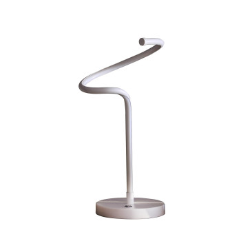 19Inch Led Matte White Curvilinear Scurve Spiral Tube Led Table Lamp