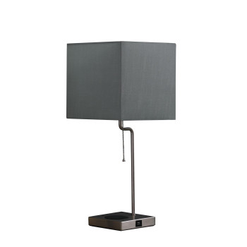 215Inch Aston Square Table Lamp W Charging Station