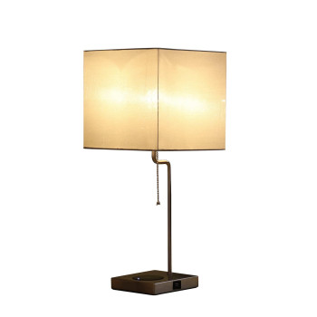 215Inch Aston Square Table Lamp W Charging Station