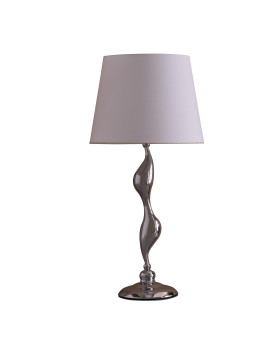 24Inch Erte Art Deco Silhouette Silver Table Lamp