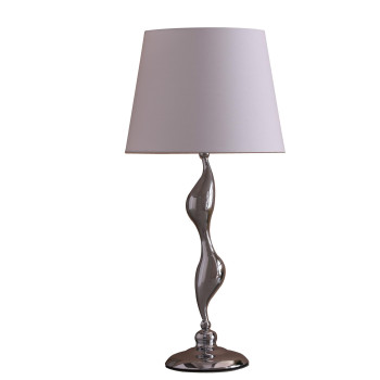 24Inch Erte Art Deco Silhouette Silver Table Lamp