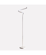 525Inch Led Matte White Curvilinear Scurve Spiral Tube Angled Floor Lamp