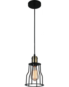 1 Light Down Mini Pendant With Black Finish