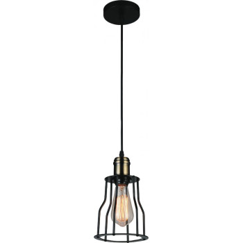 1 Light Down Mini Pendant With Black Finish