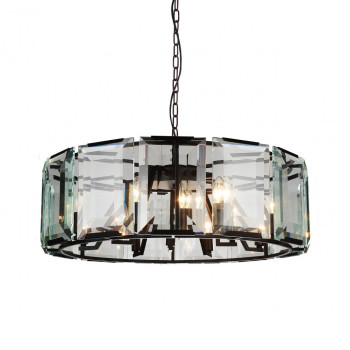 18 Light Chandelier With Black Finish