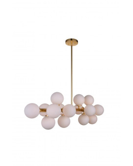 16 Light Chandelier With Satin Gold Finish