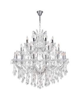 33 Light Up Chandelier With Chrome Finish