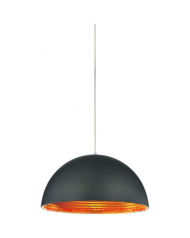 1 Light Down Mini Pendant With Black Finish