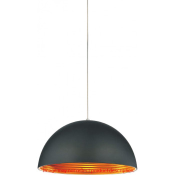 1 Light Down Mini Pendant With Black Finish