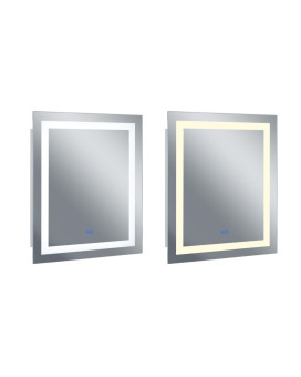 Square Matte White Led 36 In Mirror From Our Abril Collection