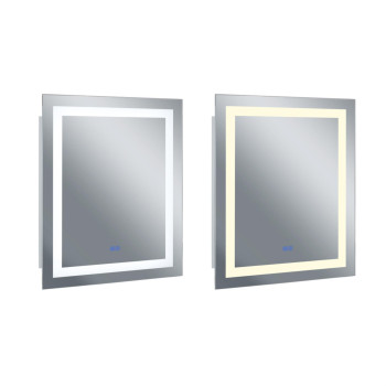 Square Matte White Led 36 In Mirror From Our Abril Collection