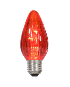 Vickerman F15 Red Plastic Led Flame E26 Bulb 25Bx Xledf1325