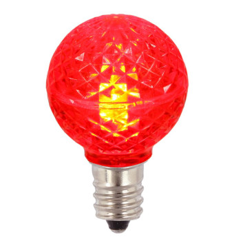 Vickerman G30 Faceted Led Red Bulb E12 38W 25Box Xledg3325