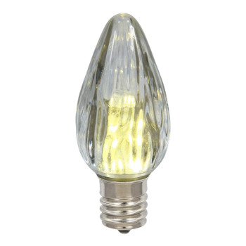 Vickerman F15 Wm White Plastic Led Flame Bulb 25Bx Xledf1125