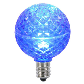 Vickerman G40 Faceted Led Blue Bulb E12 38W 25Bx Xledg4225