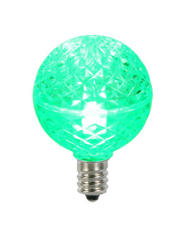 Vickerman G40 Faceted Led Green Bulb E12 38W 25Bx Xledg4425