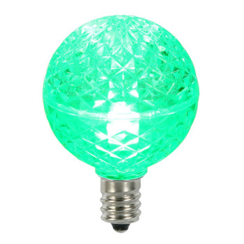 Vickerman G40 Faceted Led Green Bulb E12 38W 25Bx Xledg4425