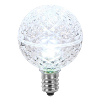 Vickerman G40 Faceted Led Cool Wht Bulb E12 25Box Xledg4525