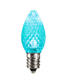 Vickerman C7 Faceted Led Teal Twinkle Bulb 25Box Xledc7Lt25