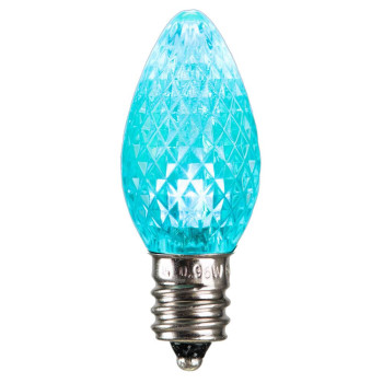 Vickerman C7 Faceted Led Teal Twinkle Bulb 25Box Xledc7Lt25